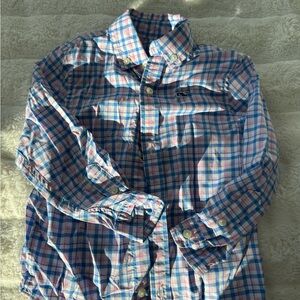 Vineyard Vines Blue and Pink Plaid Shirt